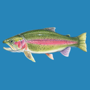 Rainbow Trout Womens Maple Tee Design