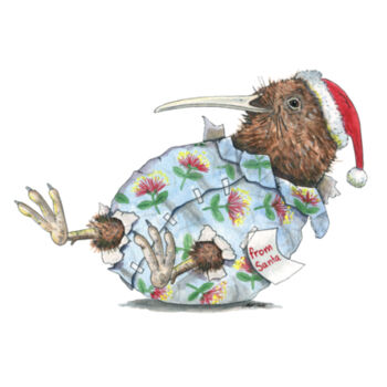 Kiwi wrapped up Womens Maple Curve Long Sleeve Design