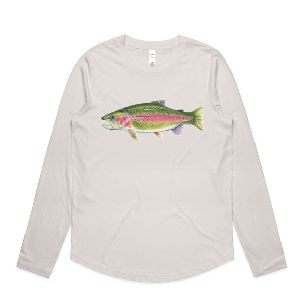 Rainbow Trout Womens Maple Curve Long Sleeve Tee Thumbnail