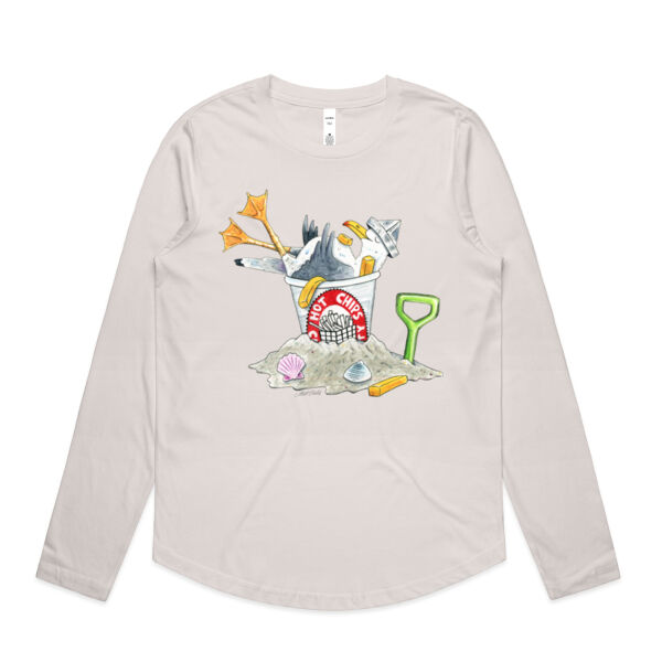 Chip Drunk Womens Maple Curve Long Sleeve Tee Thumbnail