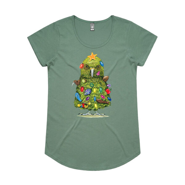 The kea who loves Christmas Womens Mali Tee Thumbnail