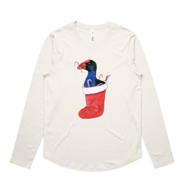 Sticky Beak Pukeko Womens Maple Curve Long Sleeve Thumbnail